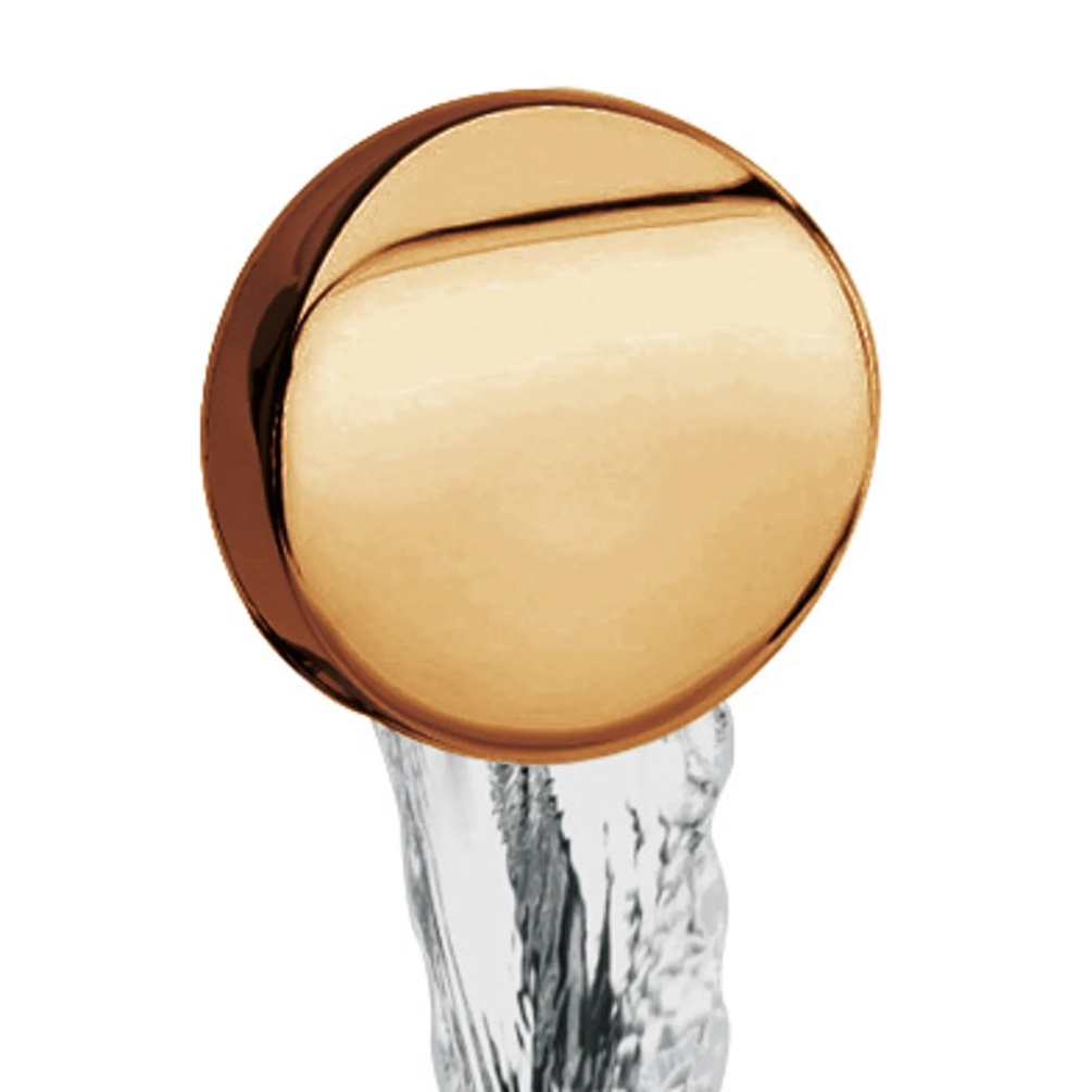 BC Designs Copper Overflow Bath Filler & Waste with Trap Cut Out